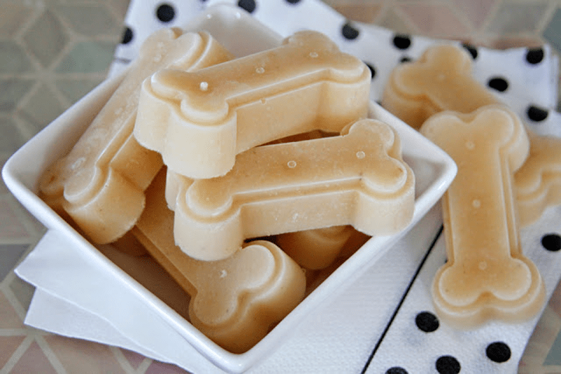 Image of bone shaped frozen dog treats